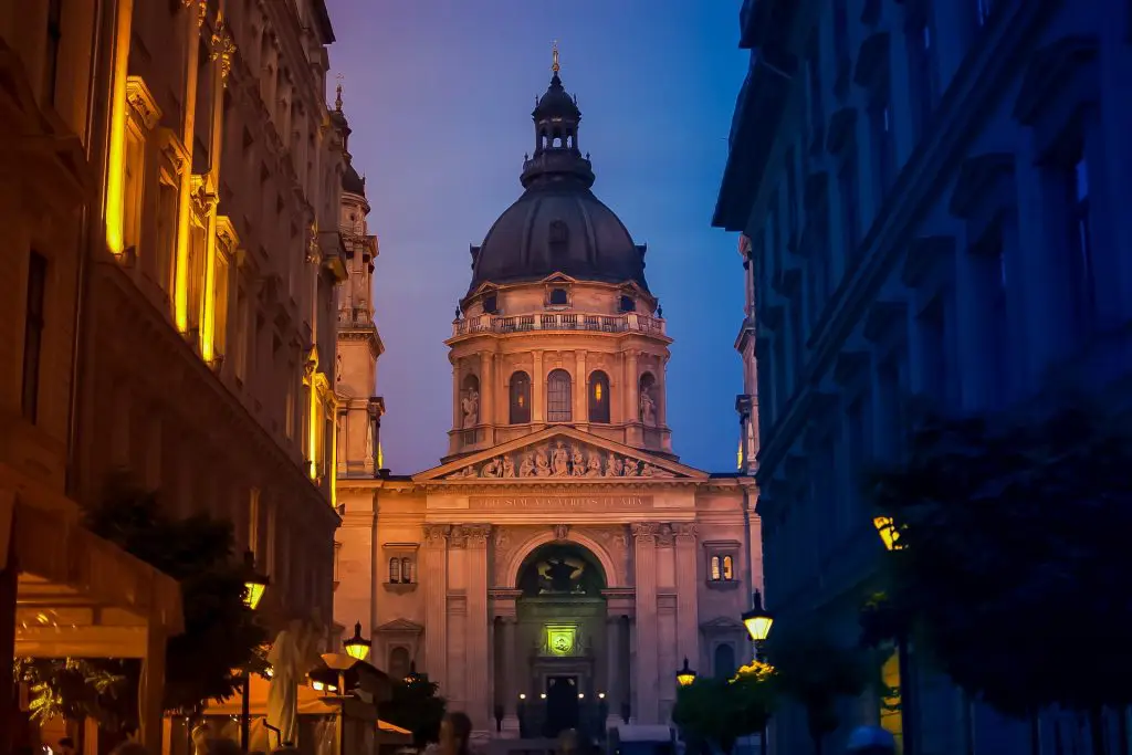 St Stephens Basilica in Night | Budapest Photography