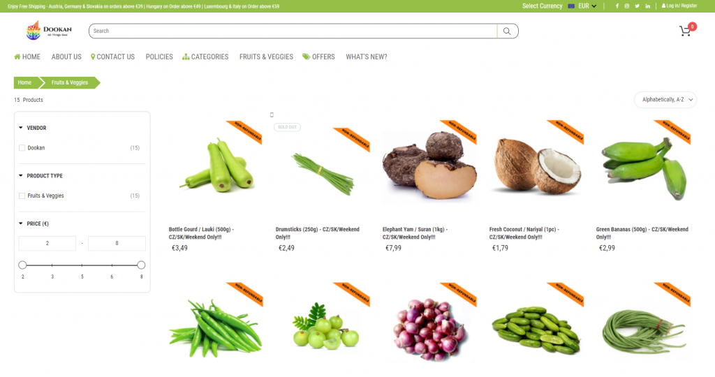 Buy Indian Vegetables Online in Germany