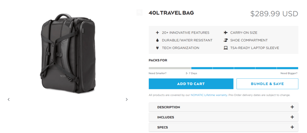 Nomatic Travel bag Review - Nomatic Travel Bag 40L Review