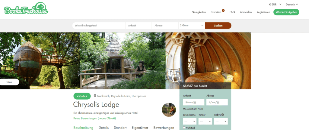 Treehouse to Rent in Europe