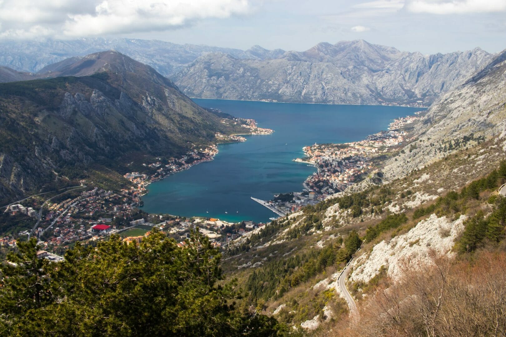aerial shot of a landscape - Top Things to do in Kotor Montenegro