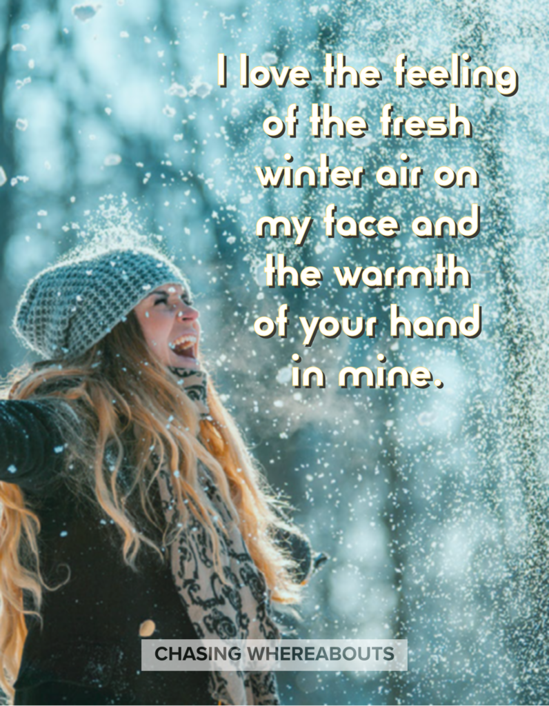 Romantic Winter Love Quotes for Instagram
